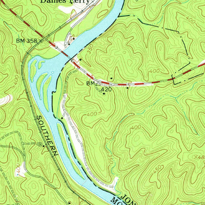 United States Geological Survey Dames Ferry, GA (1964, 24000-Scale) digital map