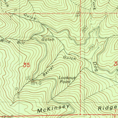 United States Geological Survey Damnation Peak, CA (1982, 24000-Scale) digital map