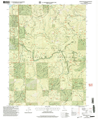 United States Geological Survey Damnation Peak, CA (1998, 24000-Scale) digital map