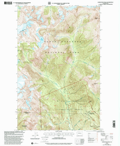 United States Geological Survey Damnation Peak, WA (1999, 24000-Scale) digital map