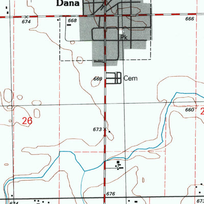 United States Geological Survey Dana, IL (1999, 24000-Scale) digital map