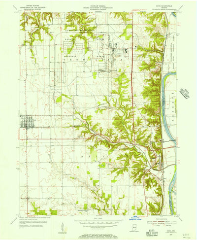 United States Geological Survey Dana, IN (1955, 24000-Scale) digital map