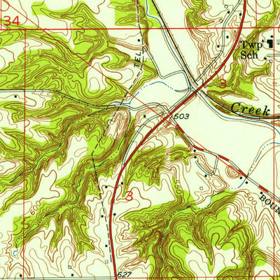 United States Geological Survey Dana, IN (1955, 24000-Scale) digital map