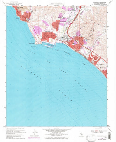United States Geological Survey Dana Point, CA (1968, 24000-Scale) digital map