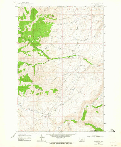 United States Geological Survey Dana Ranch, MT (1961, 24000-Scale) digital map