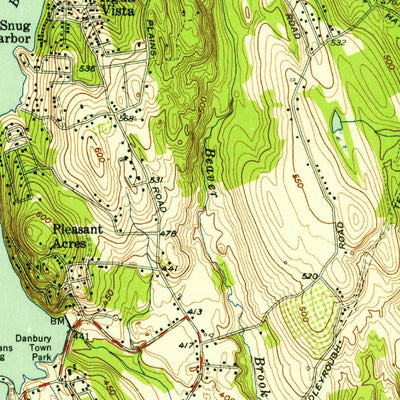 United States Geological Survey Danbury, CT (1953, 31680-Scale) digital map