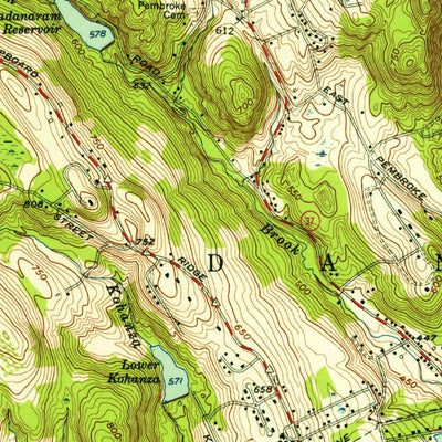 United States Geological Survey Danbury, CT (1953, 31680-Scale) digital map