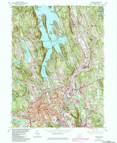 United States Geological Survey Danbury, CT (1963, 24000-Scale) digital map