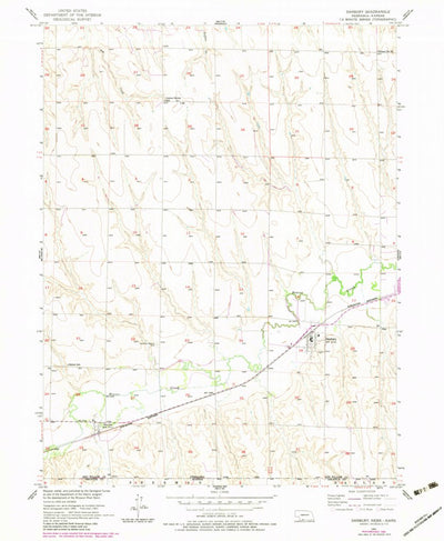 United States Geological Survey Danbury, NE-KS (1957, 24000-Scale) digital map