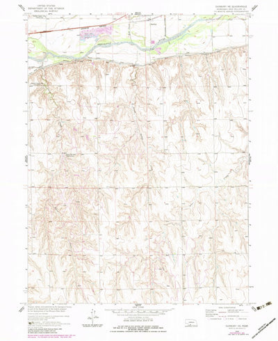 United States Geological Survey Danbury NE, NE (1957, 24000-Scale) digital map
