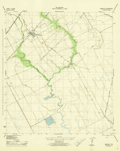 United States Geological Survey Danbury, TX (1943, 31680-Scale) digital map