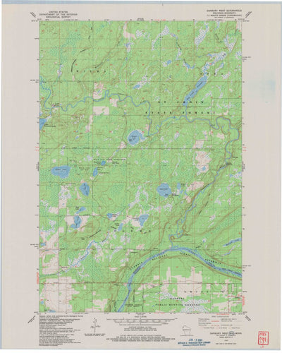 United States Geological Survey Danbury West, WI-MN (1983, 24000-Scale) digital map