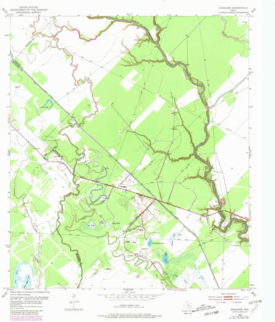 United States Geological Survey Danciger, TX (1952, 24000-Scale) digital map