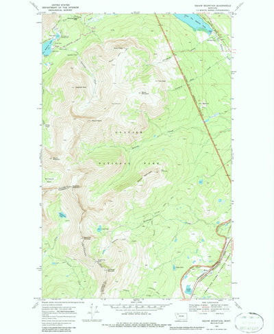United States Geological Survey Dancing Lady Mountain, MT (1968, 24000-Scale) digital map