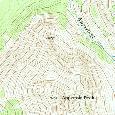 United States Geological Survey Dancing Lady Mountain, MT (1968, 24000-Scale) digital map