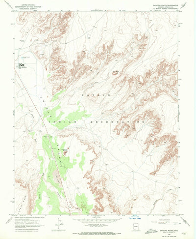 United States Geological Survey Dancing Rocks, AZ (1968, 24000-Scale) digital map