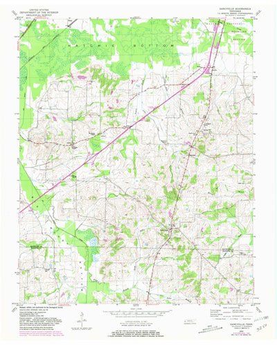 United States Geological Survey Dancyville, TN (1952, 24000-Scale) digital map