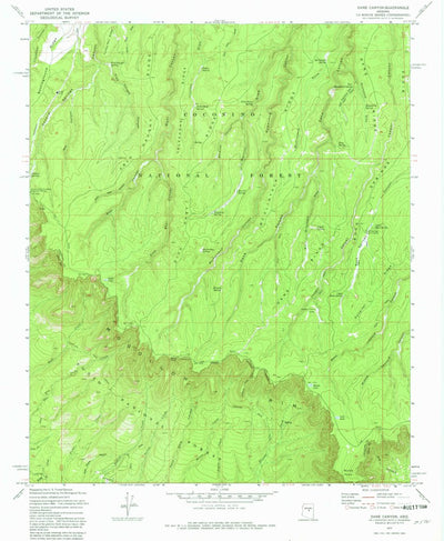 United States Geological Survey Dane Canyon, AZ (1972, 24000-Scale) digital map
