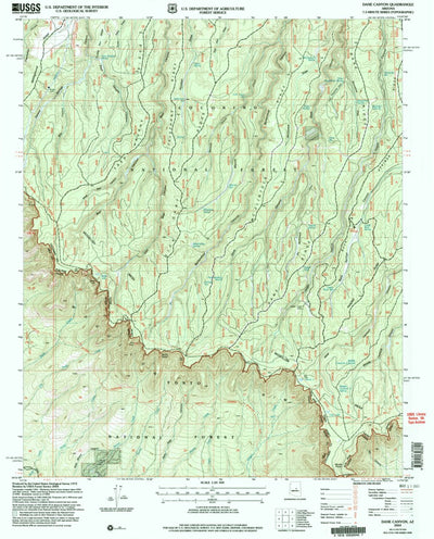 United States Geological Survey Dane Canyon, AZ (2004, 24000-Scale) digital map