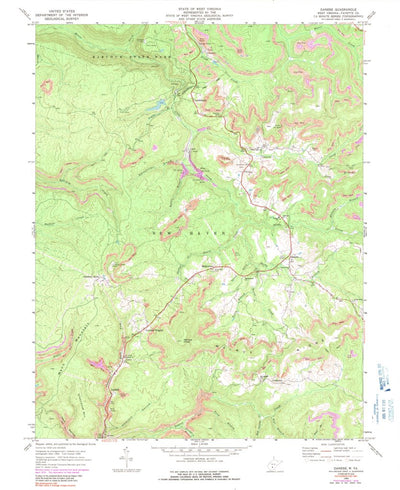 United States Geological Survey Danese, WV (1969, 24000-Scale) digital map