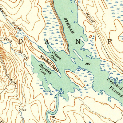 United States Geological Survey Danforth, ME (1940, 62500-Scale) digital map
