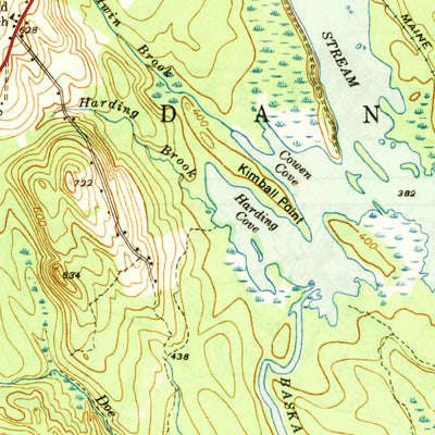 United States Geological Survey Danforth, ME (1943, 62500-Scale) digital map