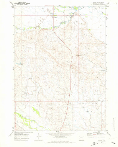 United States Geological Survey Daniel, WY (1970, 24000-Scale) digital map
