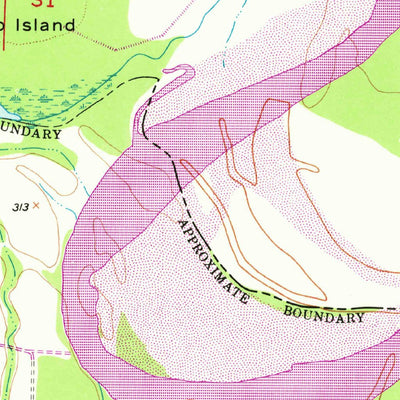 United States Geological Survey Daniels Chapel, TX-AR-OK (1951, 24000-Scale) digital map
