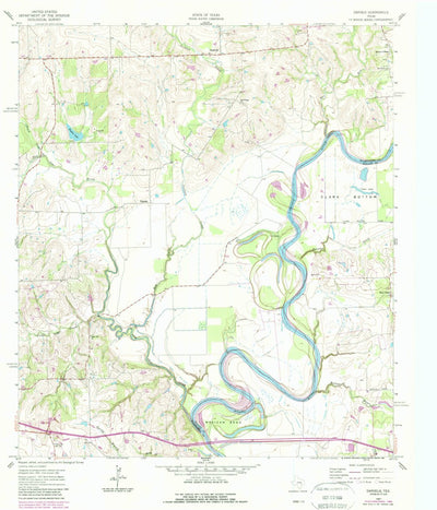 United States Geological Survey Daniels, TX (1961, 24000-Scale) digital map