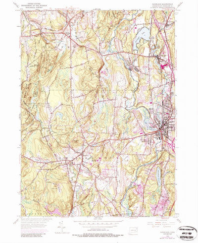 United States Geological Survey Danielson, CT (1955, 24000-Scale) digital map