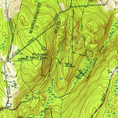 United States Geological Survey Danielson, CT (1955, 31680-Scale) digital map