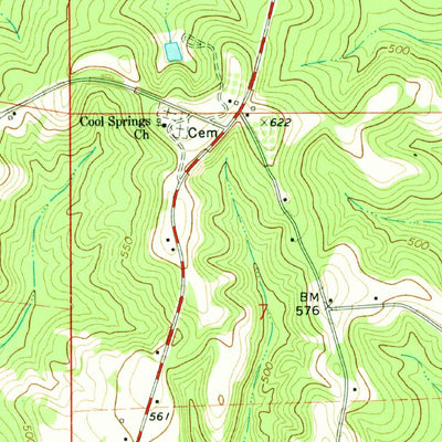 United States Geological Survey Danielsville, AL (1971, 24000-Scale) digital map