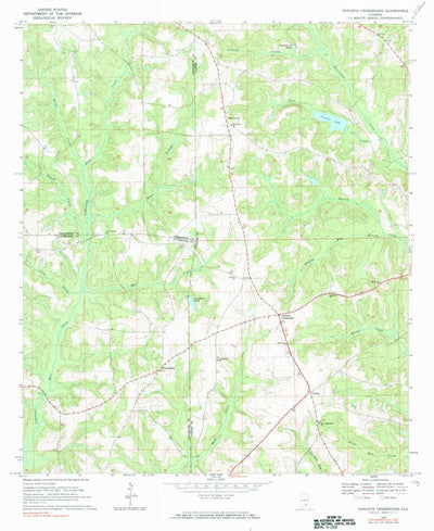 United States Geological Survey Danleys Crossroads, AL (1968, 24000-Scale) digital map