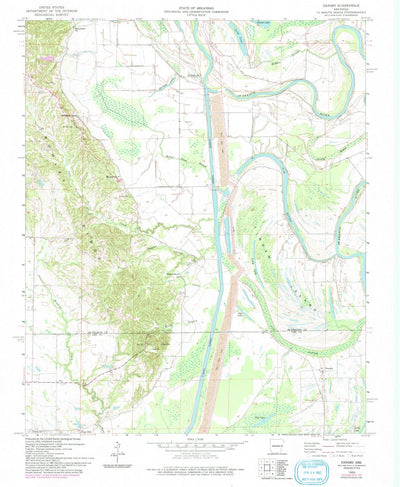 United States Geological Survey Dansby, AR (1959, 24000-Scale) digital map