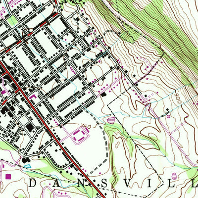 United States Geological Survey Dansville, NY (1942, 24000-Scale) digital map