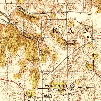 United States Geological Survey Danvers, IL (1930, 62500-Scale) digital map