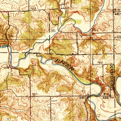 United States Geological Survey Danvers, IL (1930, 62500-Scale) digital map