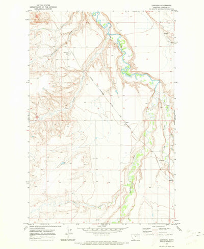 United States Geological Survey Danvers, MT (1970, 24000-Scale) digital map