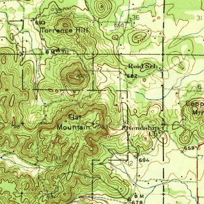 United States Geological Survey Danville, AL (1938, 62500-Scale) digital map