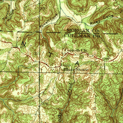 United States Geological Survey Danville, AL (1938, 62500-Scale) digital map
