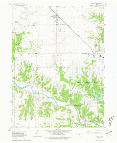 United States Geological Survey Danville, IA (1981, 24000-Scale) digital map