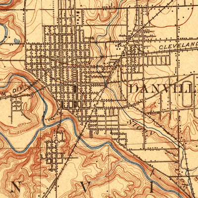 United States Geological Survey Danville, IL-IN (1899, 62500-Scale) digital map