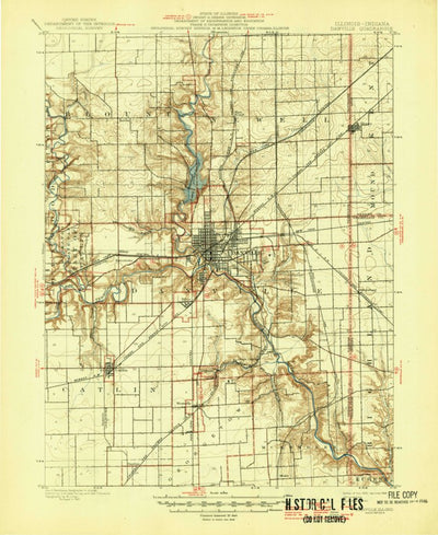 United States Geological Survey Danville, IL-IN (1900, 62500-Scale) digital map