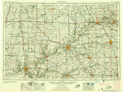 United States Geological Survey Danville, IL-IN (1956, 250000-Scale) digital map
