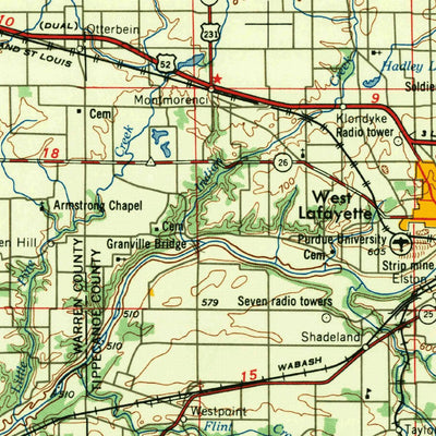 United States Geological Survey Danville, IL-IN (1956, 250000-Scale) digital map