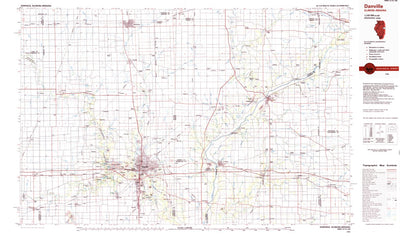 United States Geological Survey Danville, IL-IN (1984, 100000-Scale) digital map