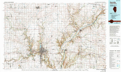 United States Geological Survey Danville, IL-IN (1987, 100000-Scale) digital map