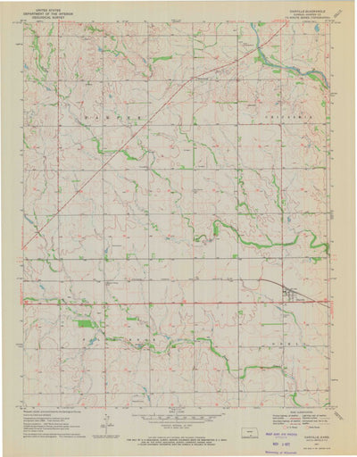 United States Geological Survey Danville, KS (1971, 24000-Scale) digital map