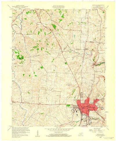 United States Geological Survey Danville, KY (1959, 24000-Scale) digital map