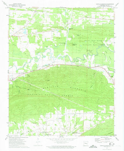 United States Geological Survey Danville Mountain, AR (1972, 24000-Scale) digital map